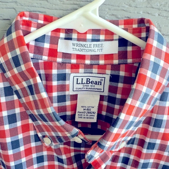 Men’s Medium L.L. Bean Wrinkle Free Button Down Shirt - Picture 3 of 7